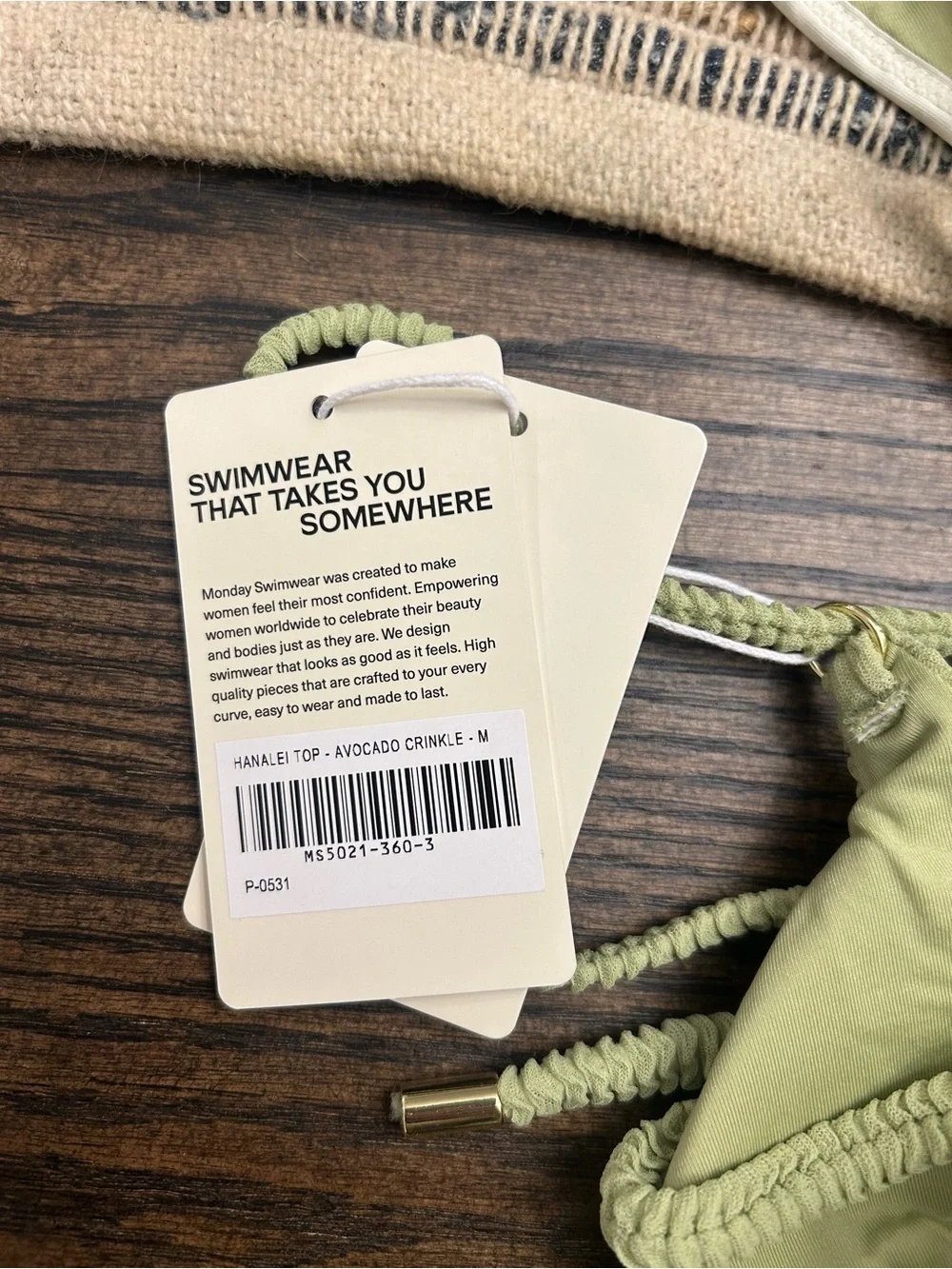 Monday Swimwear Avocado Crinkle Set